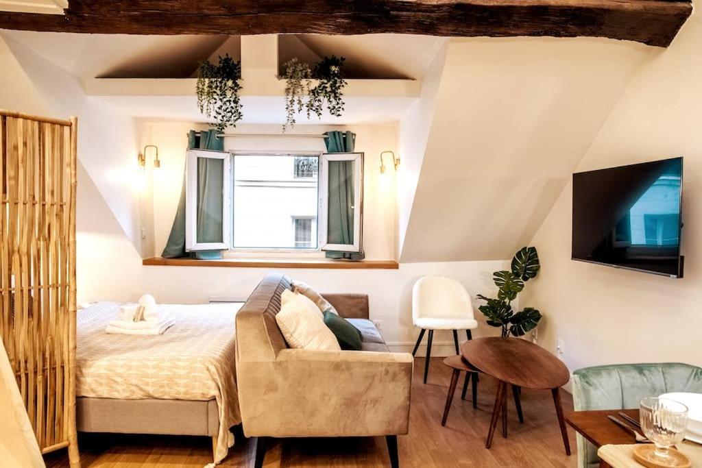 Spacious Studio In Paris Hyper Center - Smart Tv & Wifi - 4P Eksteriør billede